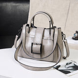 Retro Style Oil Wax Leather Shoulder Bag Handbag