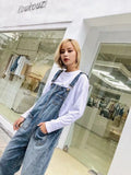 New Denim Overalls Retro Loose Jean Harlan Trousers Jeans