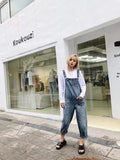 New Denim Overalls Retro Loose Jean Harlan Trousers Jeans