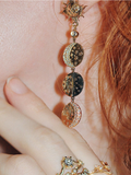 Sun And Moon Diamonds Crescent earrings