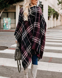 Contrast Lattice Tassel Sweater Shawl Coat