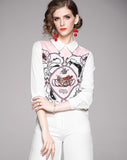 Lapel Fashion Printed Wild Shirt