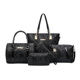 Fashion Snakeskin Mother and Daughter Bag (Five-piece Set)