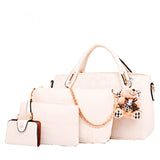 Fashion Embossed Bear And Mother Bag (Four-Piece Set)