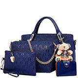 Fashion Embossed Bear And Mother Bag (Four-Piece Set)