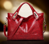 Fashion Trend Oil Wax Leather Women's Shoulder Bag