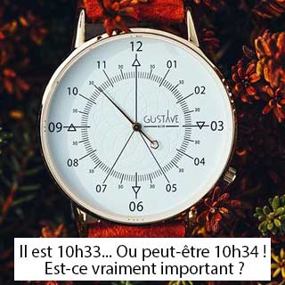 Cadran 12h montre mono aiguille pour homme