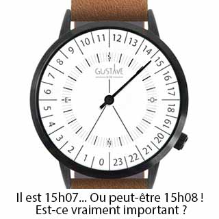 Cadran 24h montre mono aiguille femme