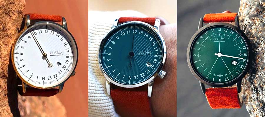 Cadran de montre 24h pour homme et femme avec une seule aiguille fabriqué en France