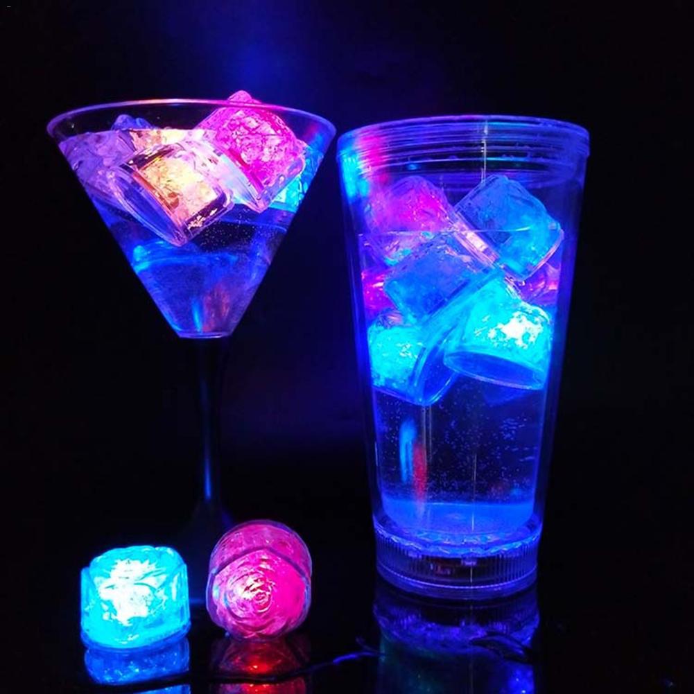 glowing ice cubes