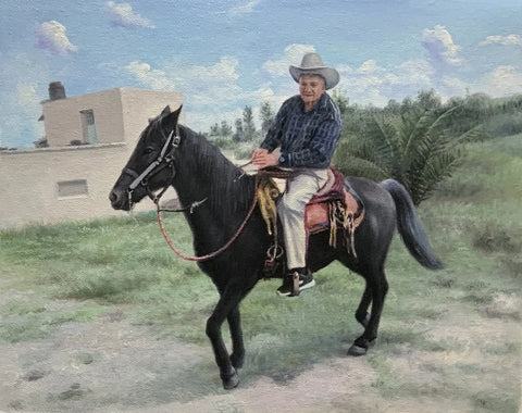 Custom horse and rider portrait