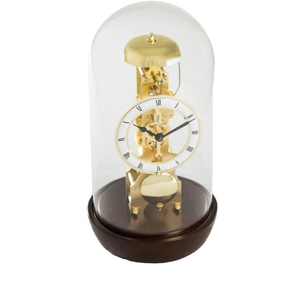 Hermle Bronx 12" Modern Mechanical Table Clock in Walnut/Light Cherry