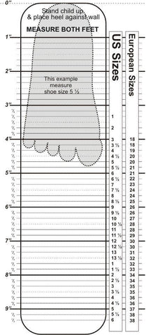 Size Chart – Laced Shoe Inc