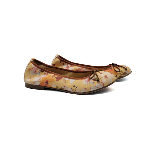 Floral-patterned Ballet Flats