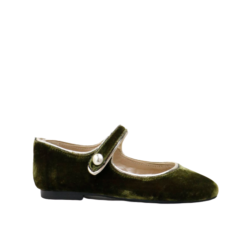green velvet mary jane shoes