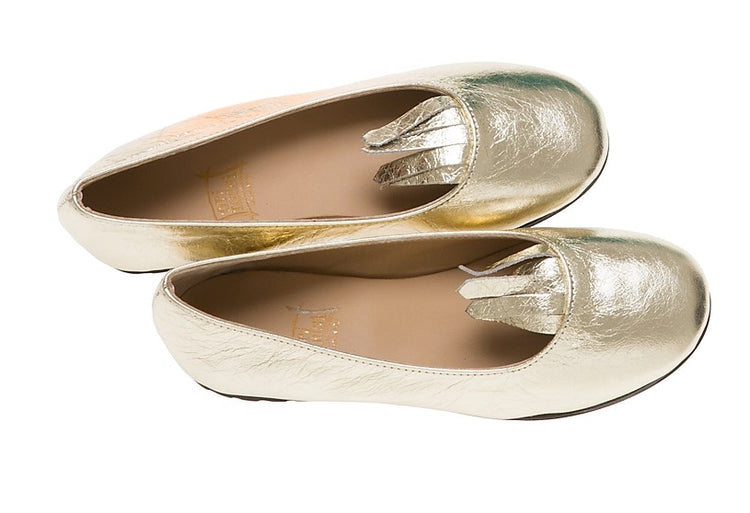 Orimusi Gold Ballerina Flat – Laced Shoe Inc