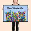 Custom Colorful Framed Pet Poster