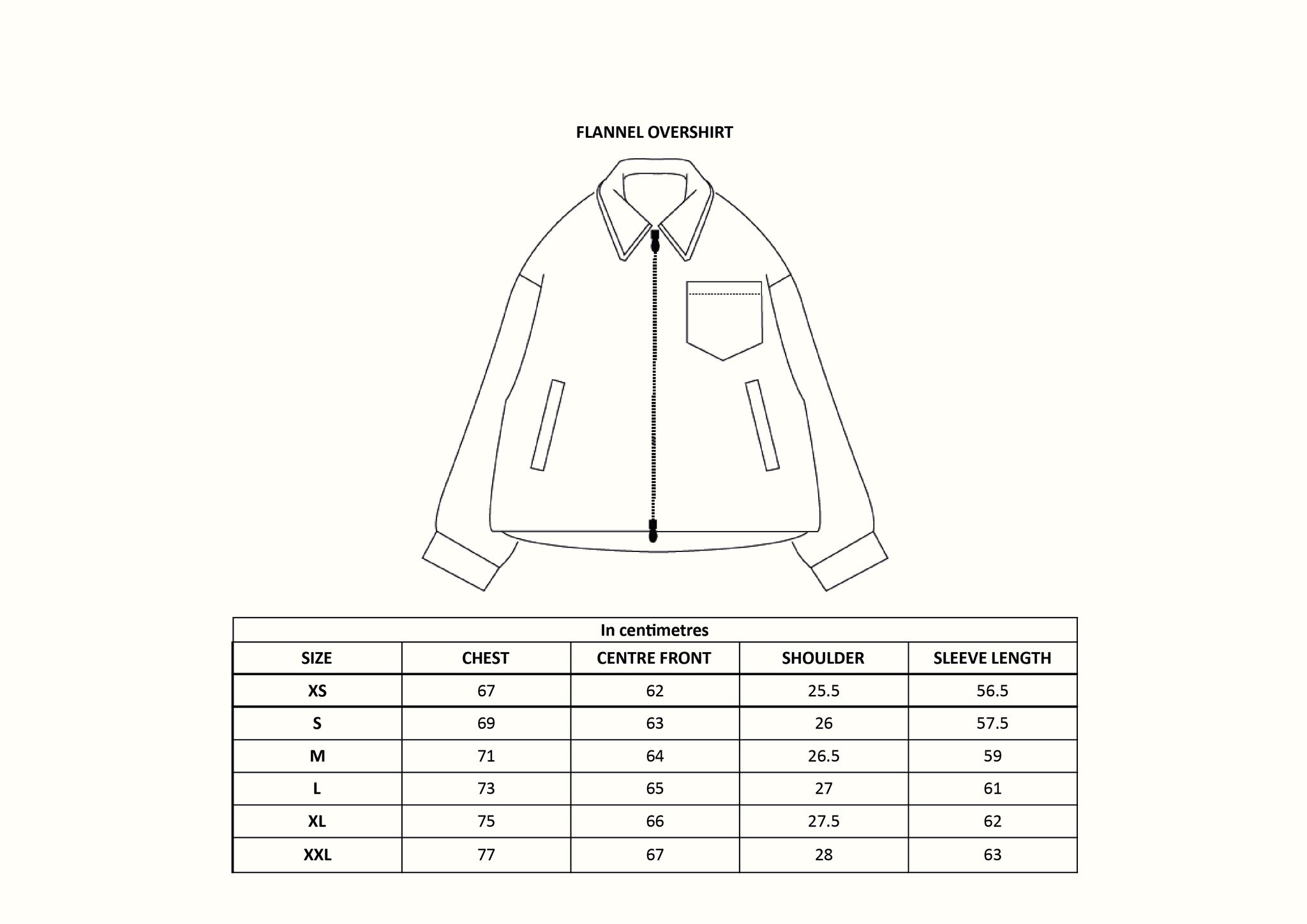 AW22 FLANNEL SIZE CHART – Cole Buxton