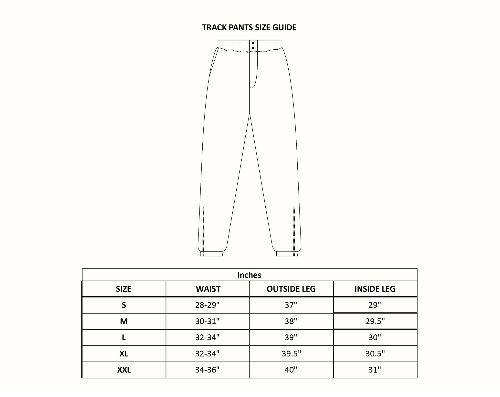 Mens Joggers Size Chart Indian  Cuttlefish