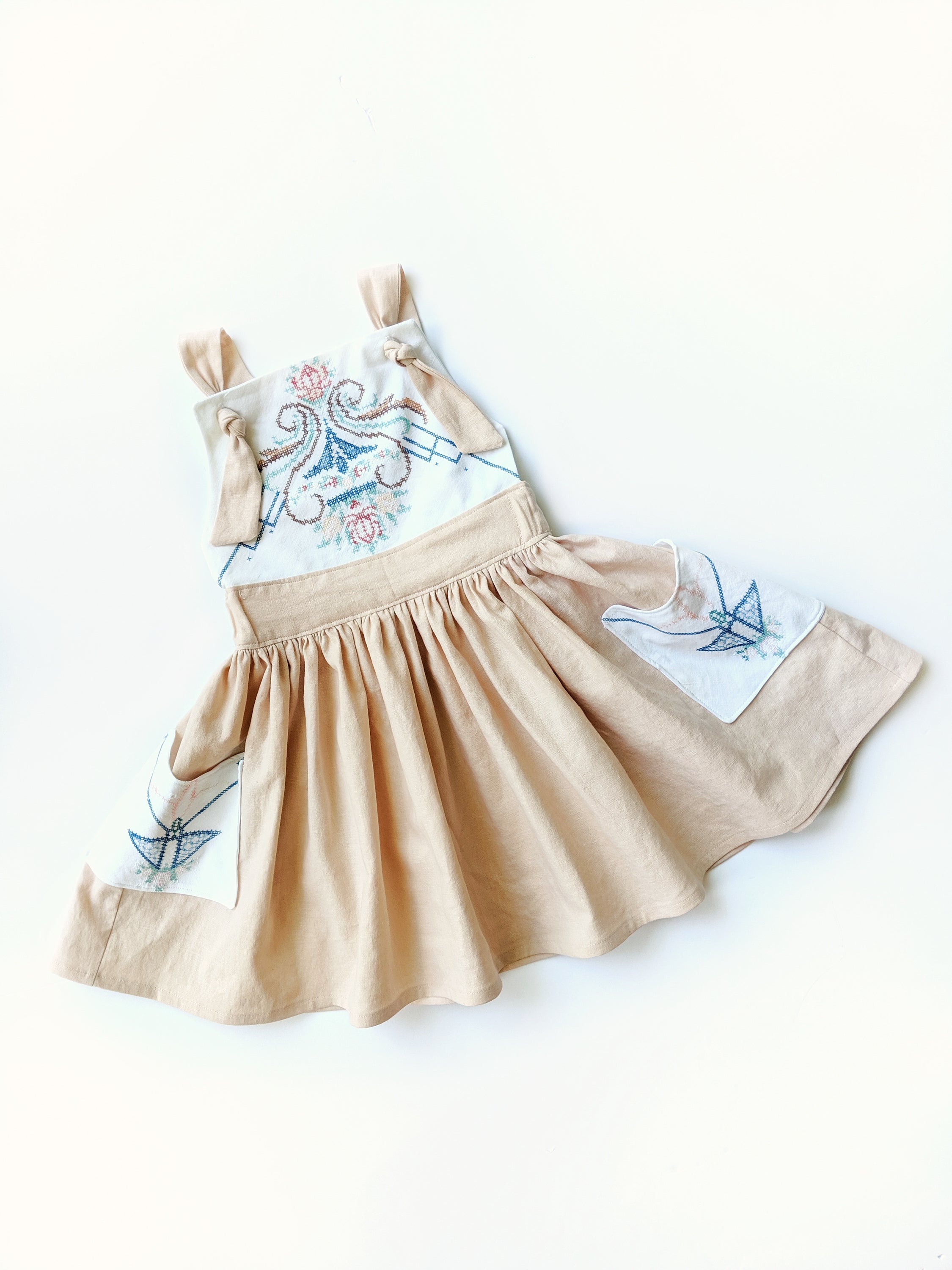 embroidered pinafore