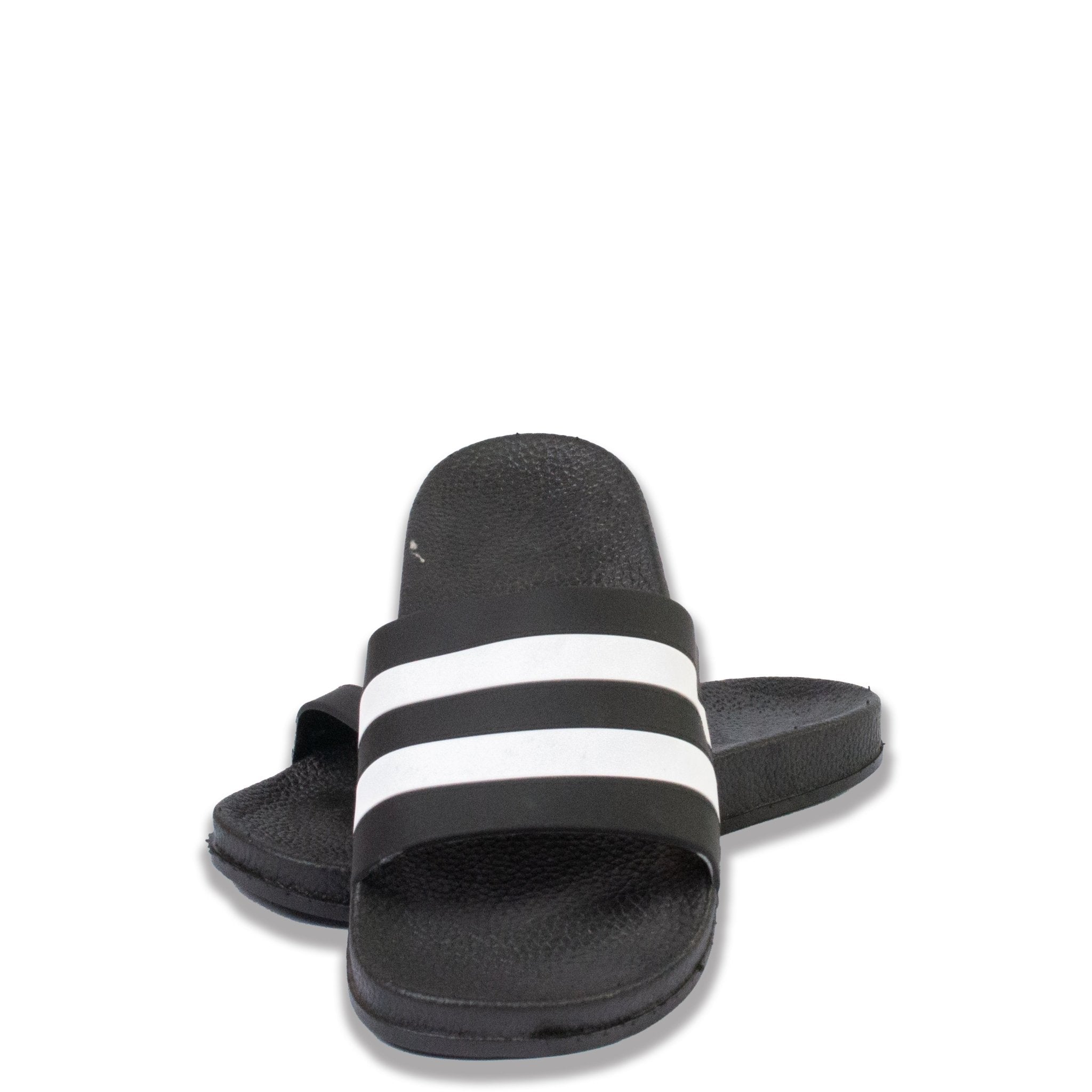 skepsis elektrode Tilbagebetale Black & White Stripe Slippers | Buy Now - Needs Store