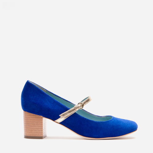 royal blue mary jane heels