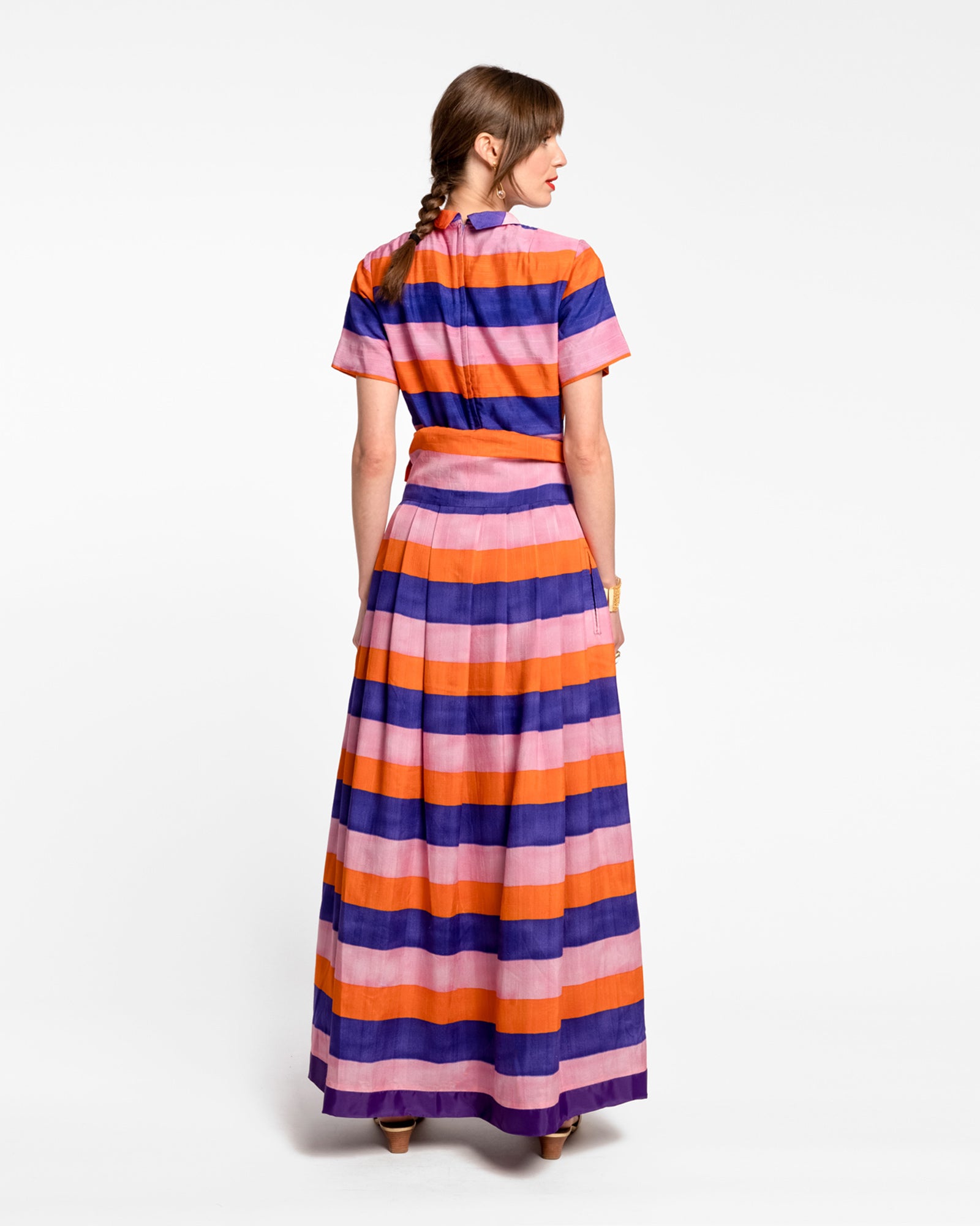 Jumpsuit with Skirt Sherbet Stripe
