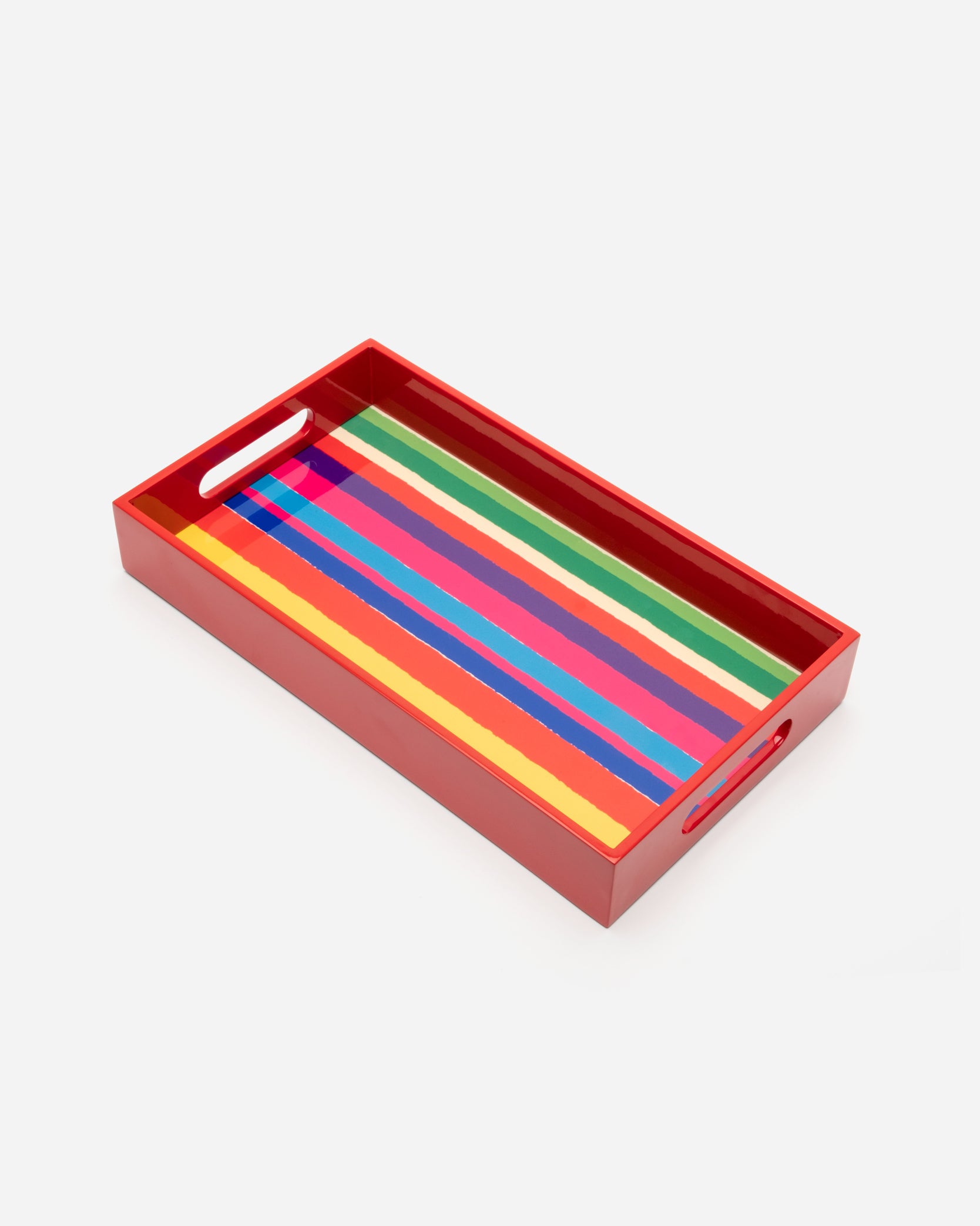 Lacquer Tray Candy Stripe