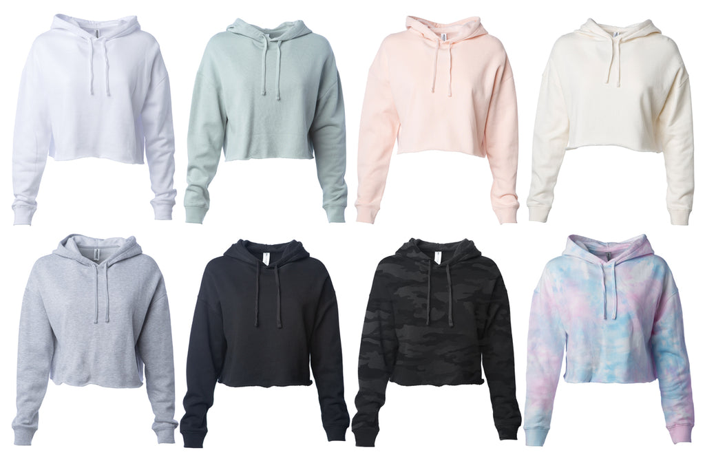 Garments displaying 8 available colorways.