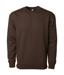 brown heavyweight 10oz. crew sweatshirt