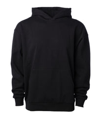 image of a black IND420XD Mainstreet 420 gram heavyweight pullover hood sweatshirt