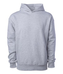 image of a grey heather IND420XD Mainstreet 420 gram heavyweight pullover hood sweatshirt