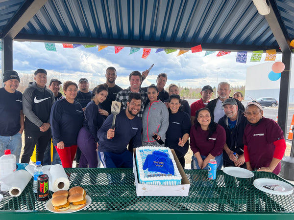 Hazleton, Pennsylvania warehouse crew celebrating the warehouse grand opening.