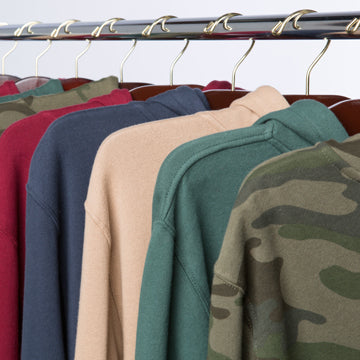 A rich variety of sweatshirts, jackets and t-shirts