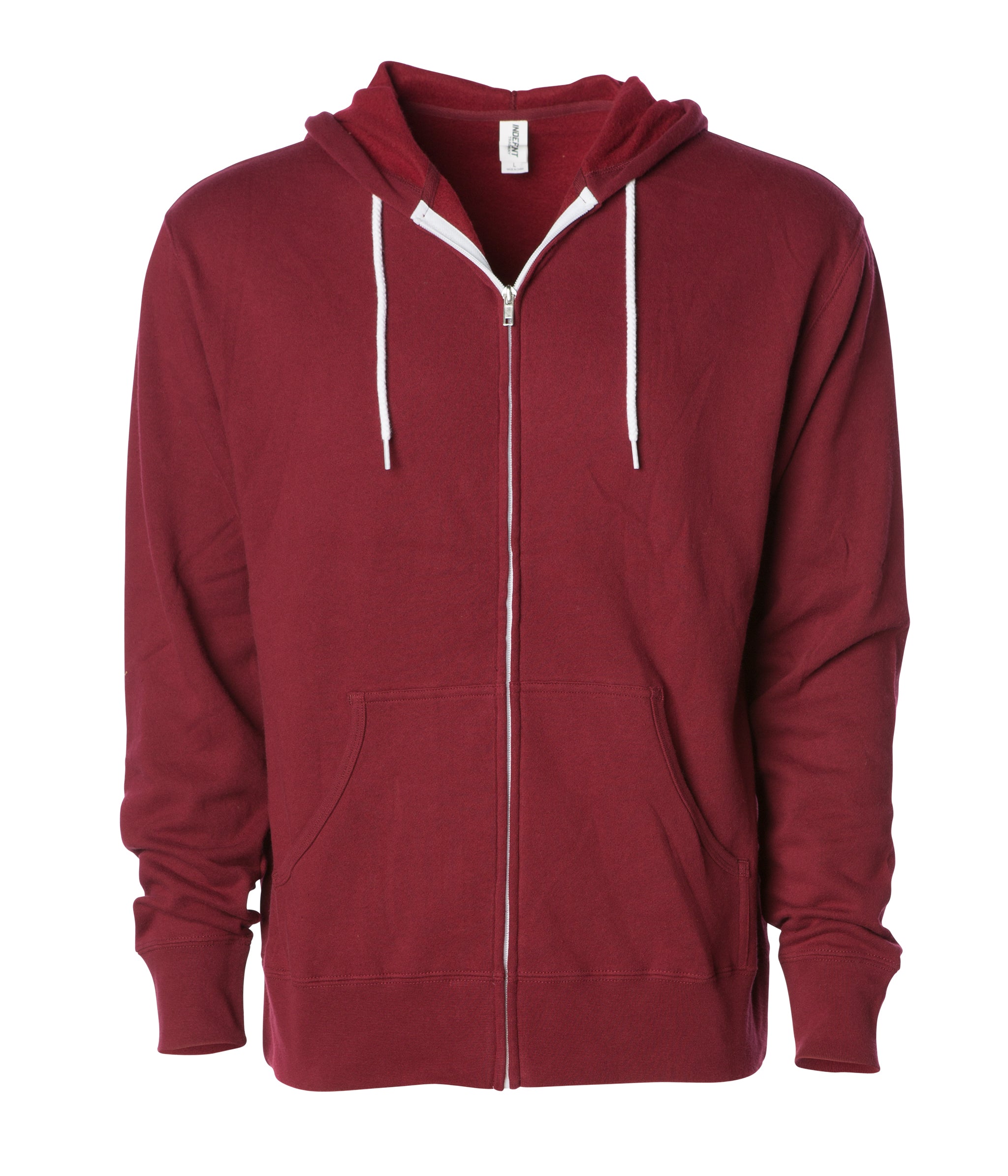 maroon zip up sweater