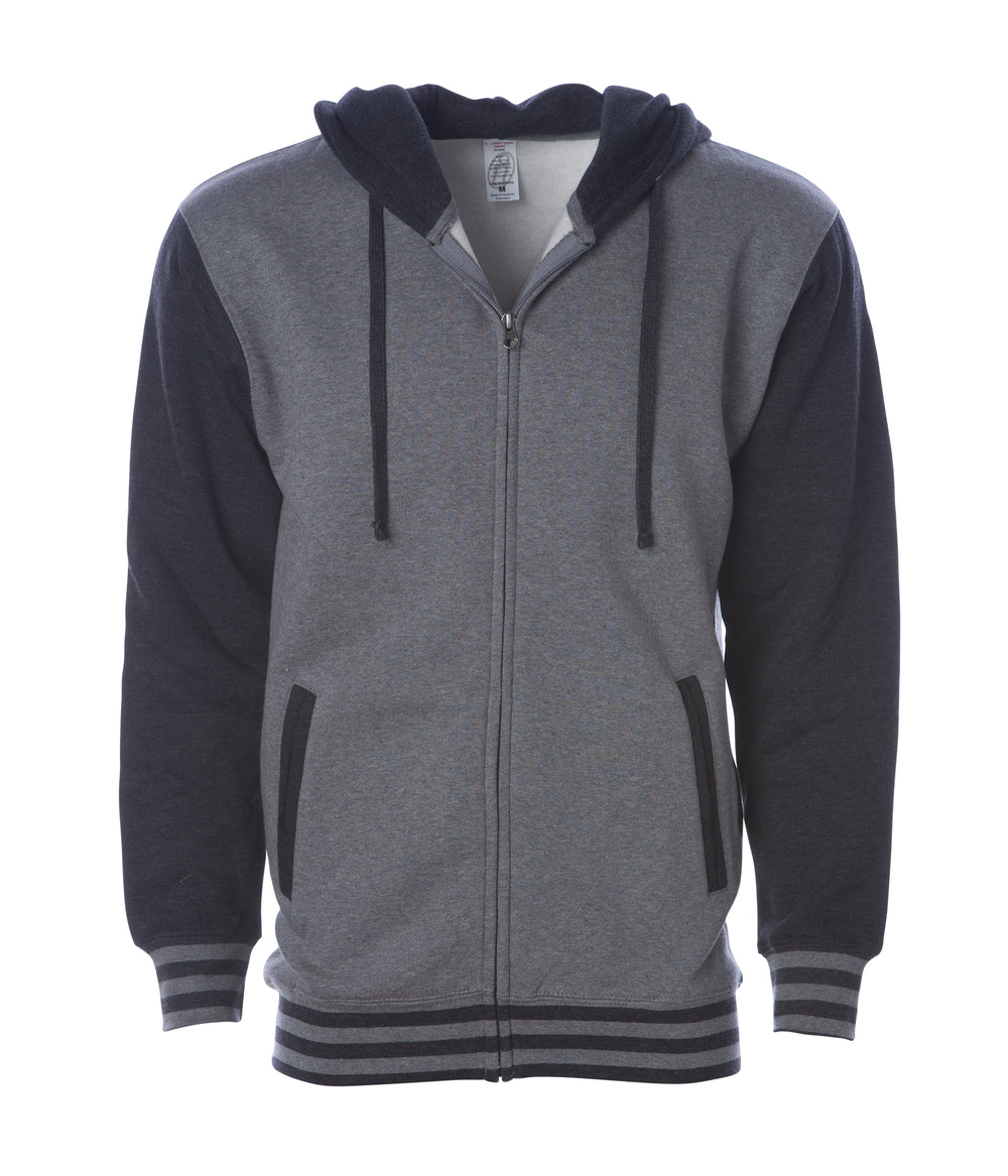 Unisex Varsity Zip Hooded Sweatshirt | Independent Trading Company