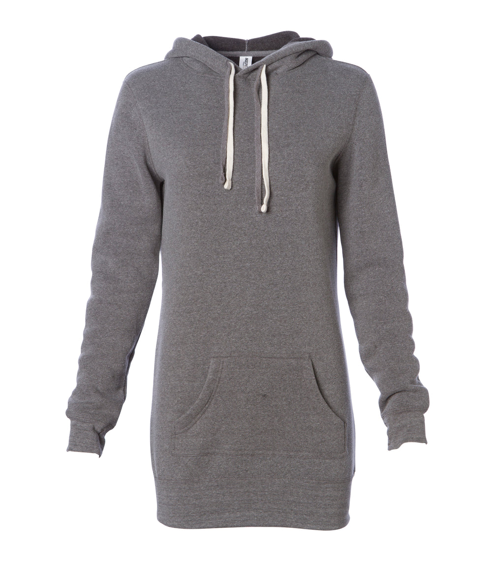 Womens Pullover Hooded Sweatshirt Dress | Independent Trading Company