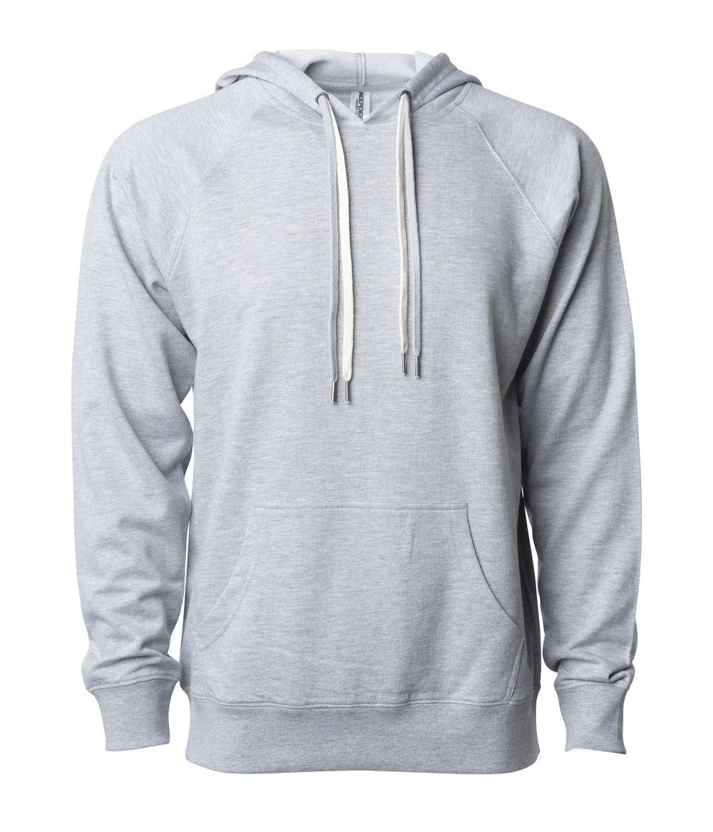 Unisex Lightweight Loopback Terry Hooded Pullover | Independent Trading ...