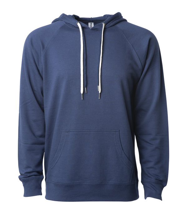 Unisex Lightweight Loopback Terry Hooded Pullover | Independent Trading ...