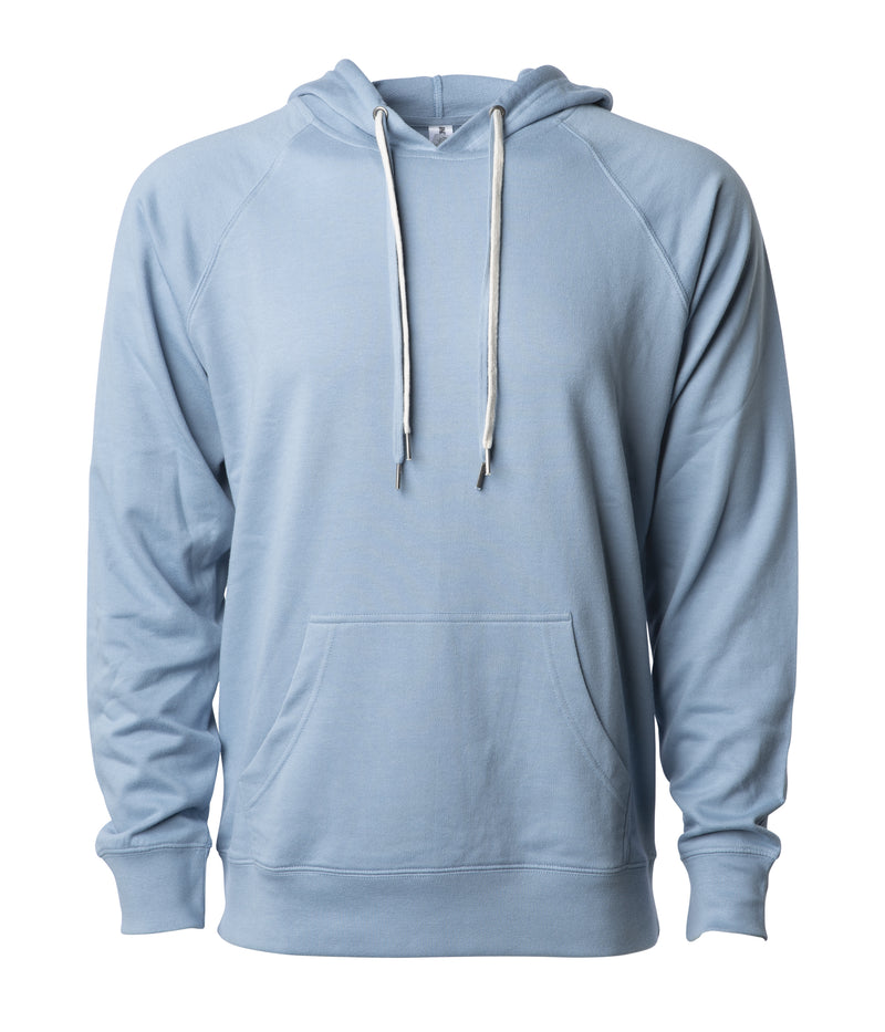 Unisex Lightweight Loopback Terry Hooded Pullover | Independent Trading ...