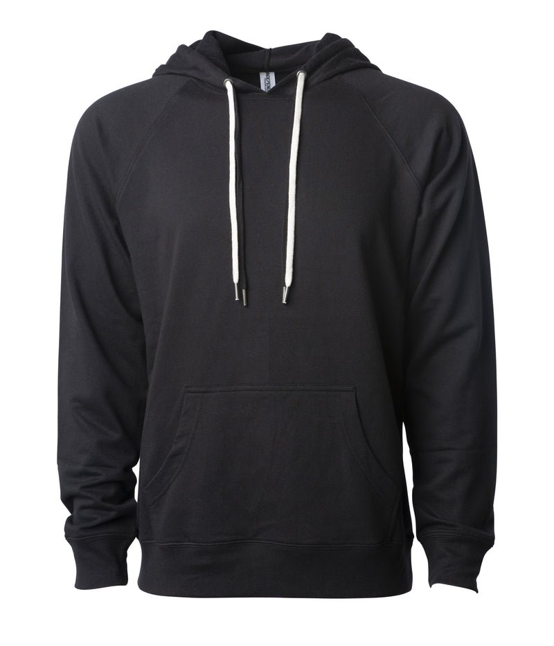 Unisex Lightweight Loopback Terry Hooded Pullover | Independent Trading ...