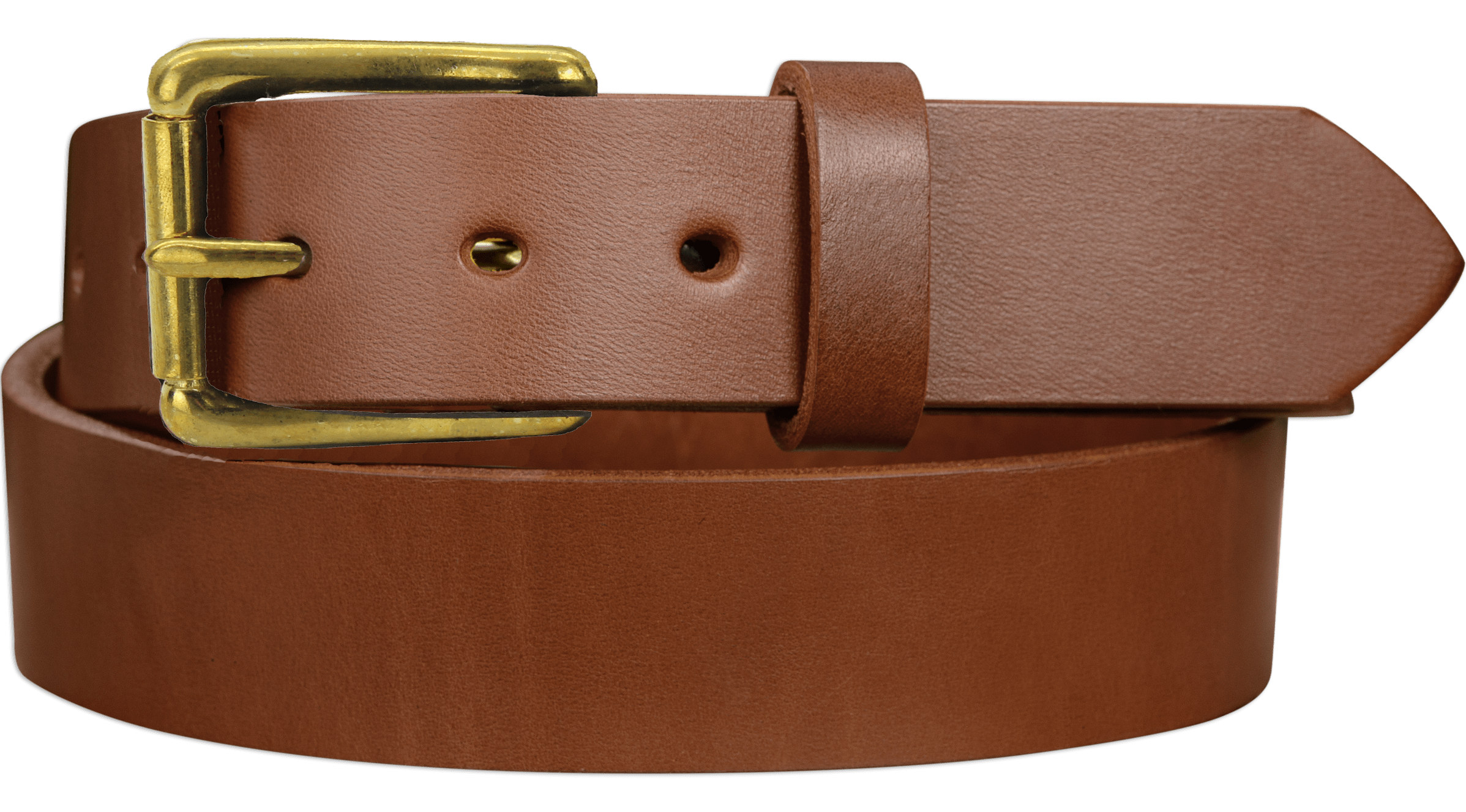 The Maverick: Caramel Tan Non Stitched Leather Belt With Brass 1.50 ...