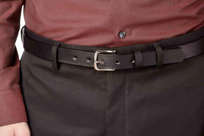 The Colt: Men's Black Non Stitched Leather Belt Petite Width 1.00 ...