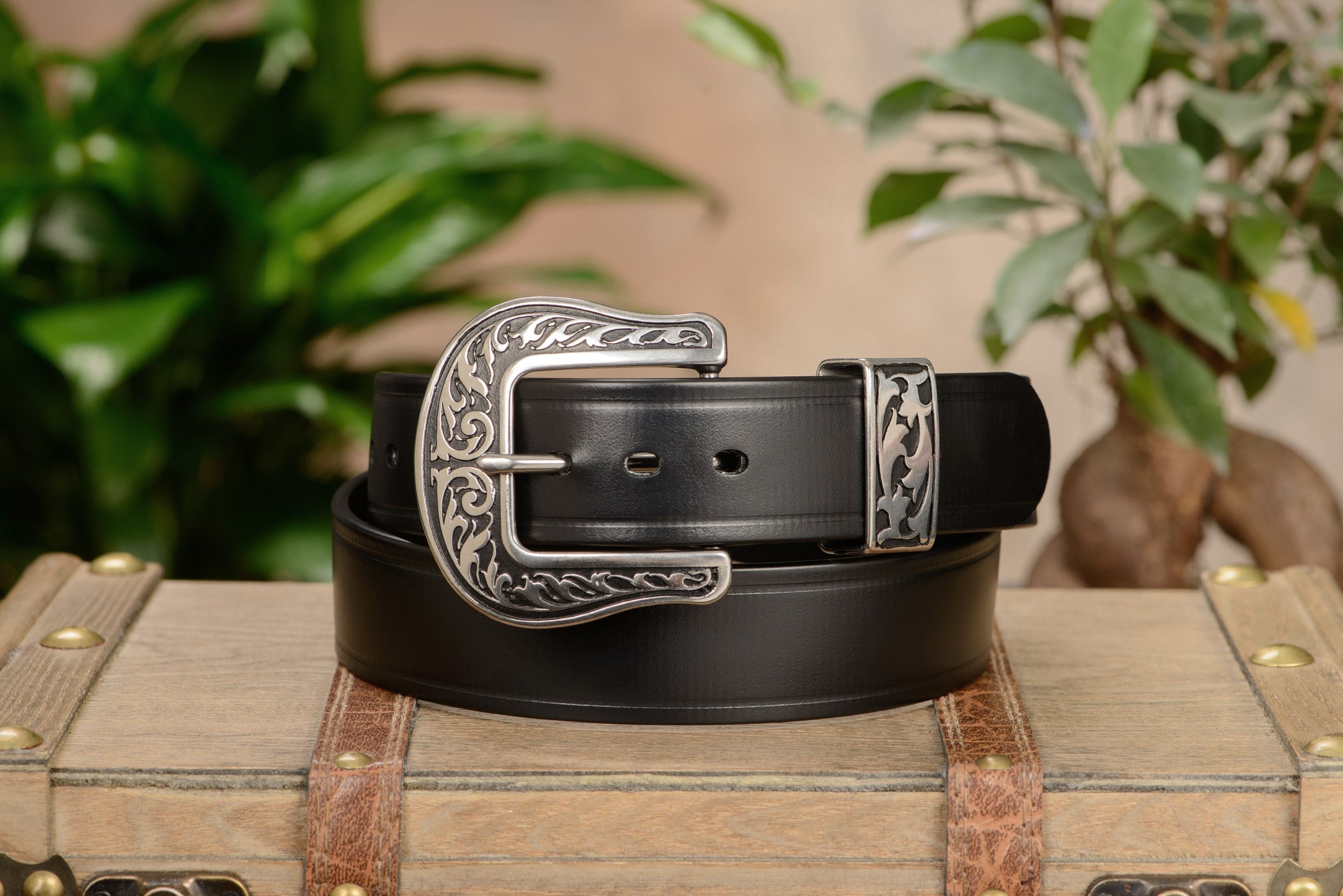 The Hercules Belt™ - Black Max Thick With Western Buckle And Keeper 1 ...