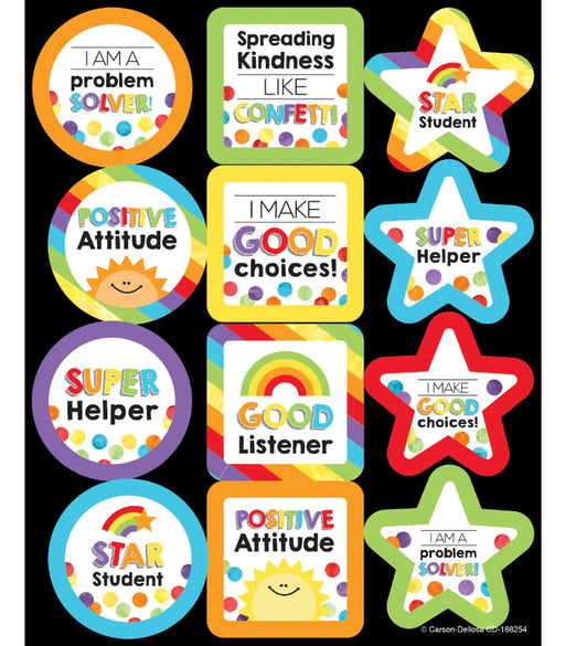 Carson-Dellosa Grow Together Shape Stickers, 72/Pack (168324)