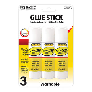 BAZIC 0.7 oz (21g) Washable Disappearing Purple Glue Stick (2/Pack) Bazic  Products