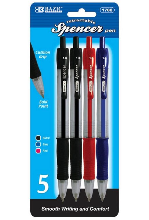 BAZIC 10 Color Retractable Pen Bazic Products