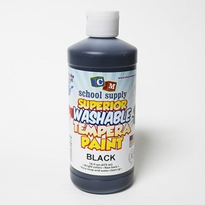 Crayola Artista II Washable Tempera Paint, Black, Pint