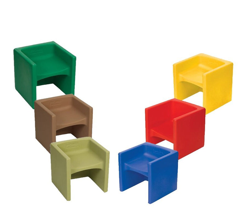 yellow cube chair