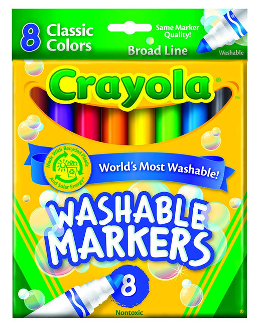  School Smart Conical Tip Washable Markers for School, Home, and  More, Assorted Colors, Pack of 8 : Toys & Games